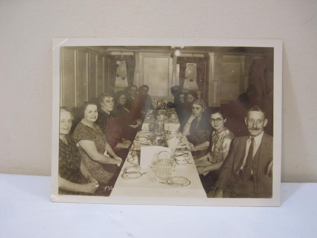 Vintage Diary from 1932-1938 with Black and White Photo of Family, 13 oz