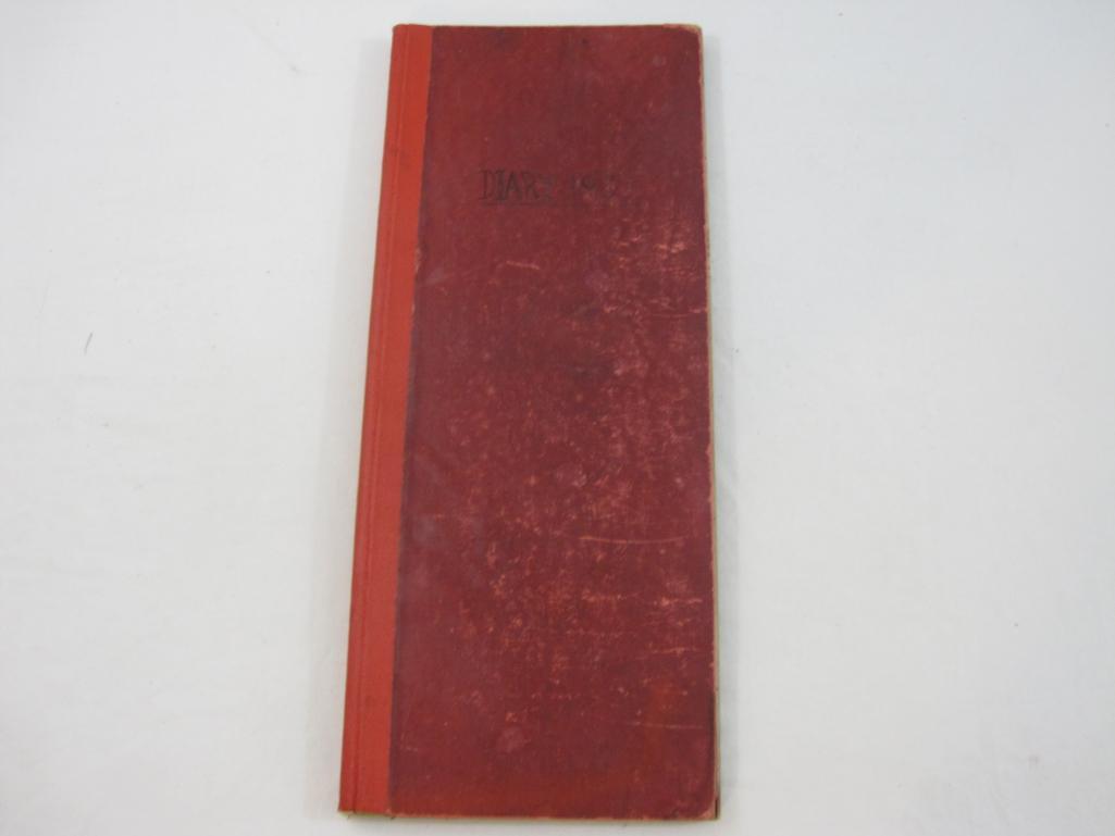 Vintage Diary from 1932-1938 with Black and White Photo of Family, 13 oz
