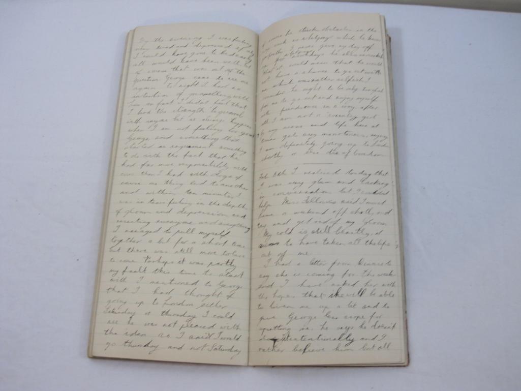 Vintage Diary from 1932-1938 with Black and White Photo of Family, 13 oz