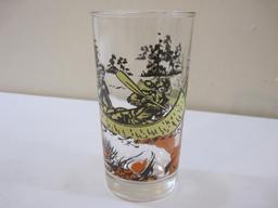 Three Vintage Drinking Glasses including Hazel Atlas Davy Crockett and more, 1 lb 5 oz