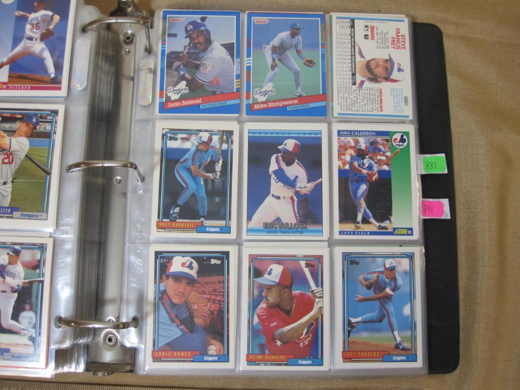 Assorted Topps and Donruss baseball cards includes Cardinals, Dodgers, Giants