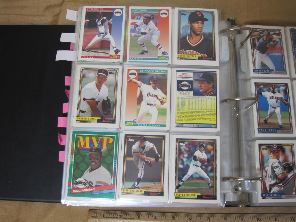 Assorted Topps and Donruss baseball cards includes Cardinals, Dodgers, Giants
