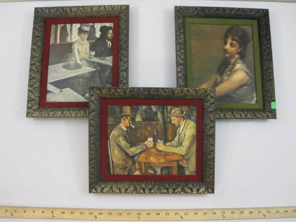Three Vintage Paintings in Unique Wooden Frames, 2 lbs 8 oz