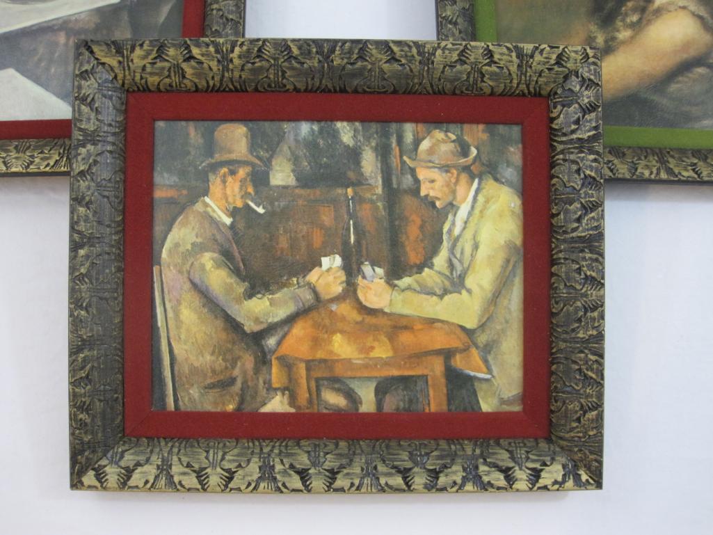 Three Vintage Paintings in Unique Wooden Frames, 2 lbs 8 oz