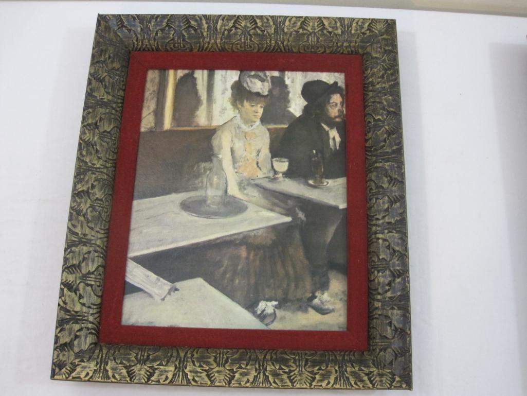 Three Vintage Paintings in Unique Wooden Frames, 2 lbs 8 oz