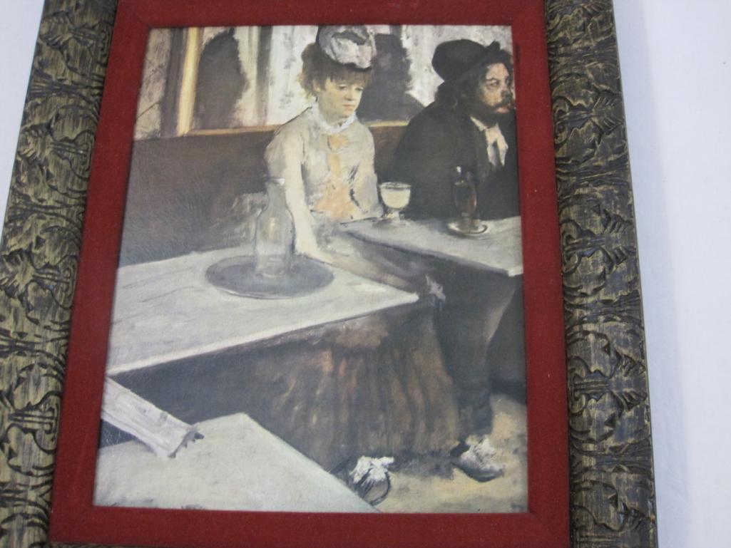 Three Vintage Paintings in Unique Wooden Frames, 2 lbs 8 oz