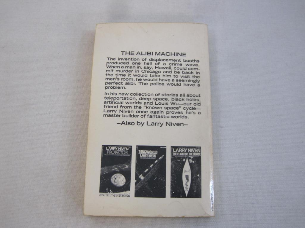 Three Larry Niven Science Fiction Books including A Hole in Space (1974), The Ring World Engineers