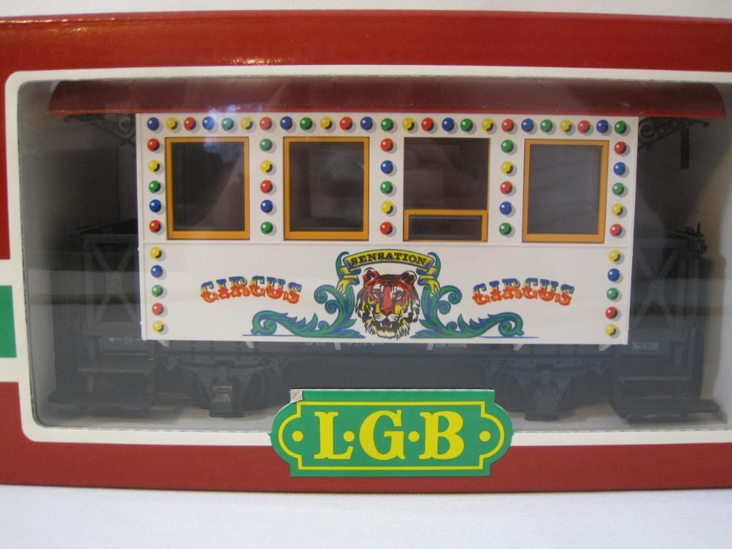 LGB Circus Caboose 3036, G Scale, new in box, 2 lbs 10 oz