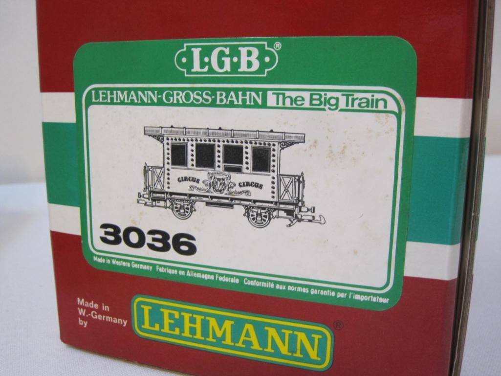 LGB Circus Caboose 3036, G Scale, new in box, 2 lbs 10 oz