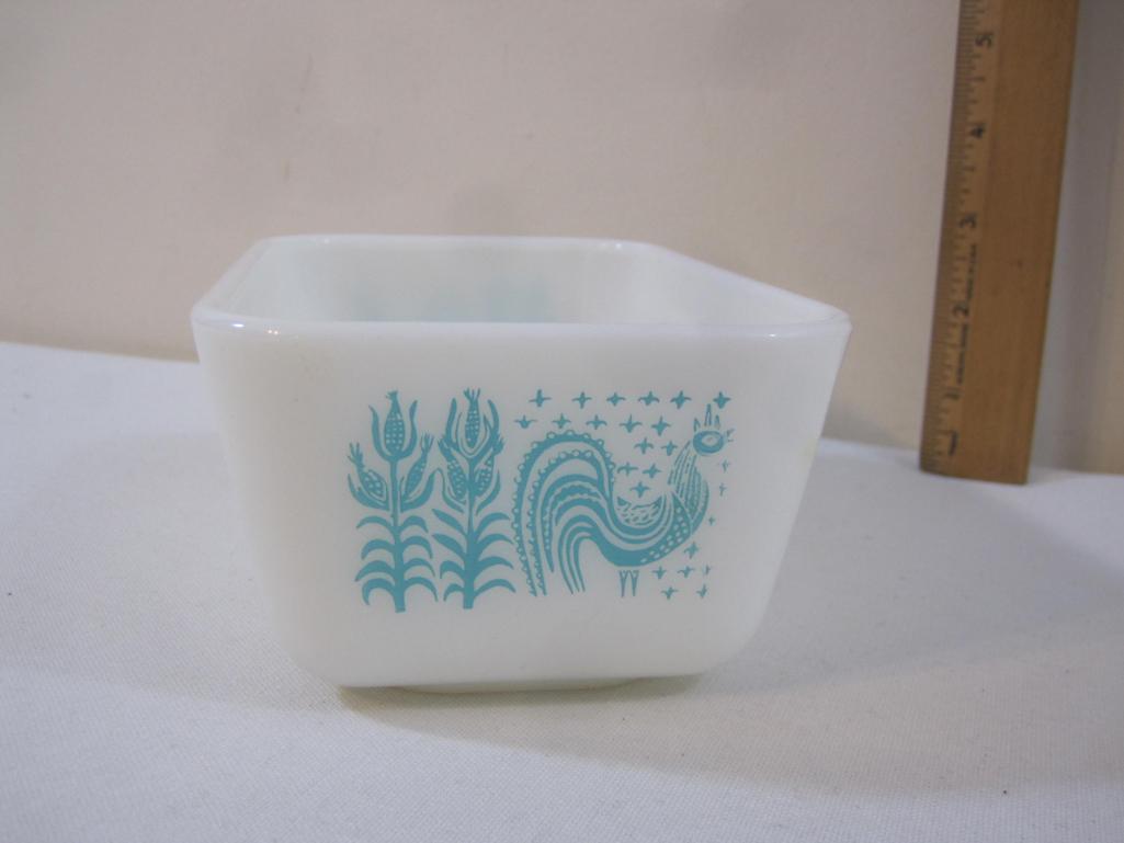 Two Vintage Baking Dishes including Pyrex Butter Print 1 1/2 pt baking dish/loaf dish and Anchor