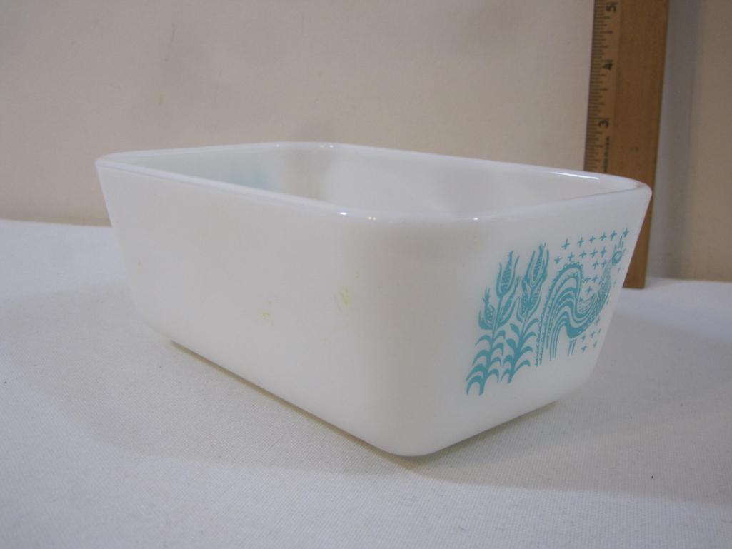 Two Vintage Baking Dishes including Pyrex Butter Print 1 1/2 pt baking dish/loaf dish and Anchor