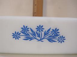 Two Vintage Baking Dishes including Pyrex Butter Print 1 1/2 pt baking dish/loaf dish and Anchor