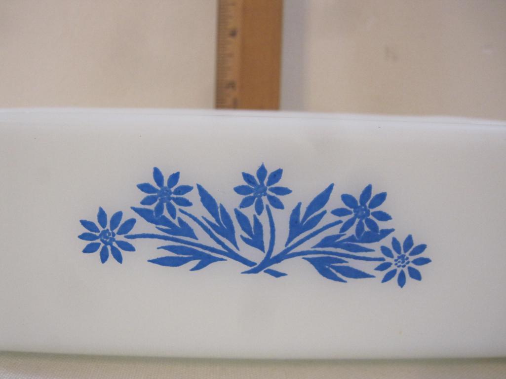 Two Vintage Baking Dishes including Pyrex Butter Print 1 1/2 pt baking dish/loaf dish and Anchor
