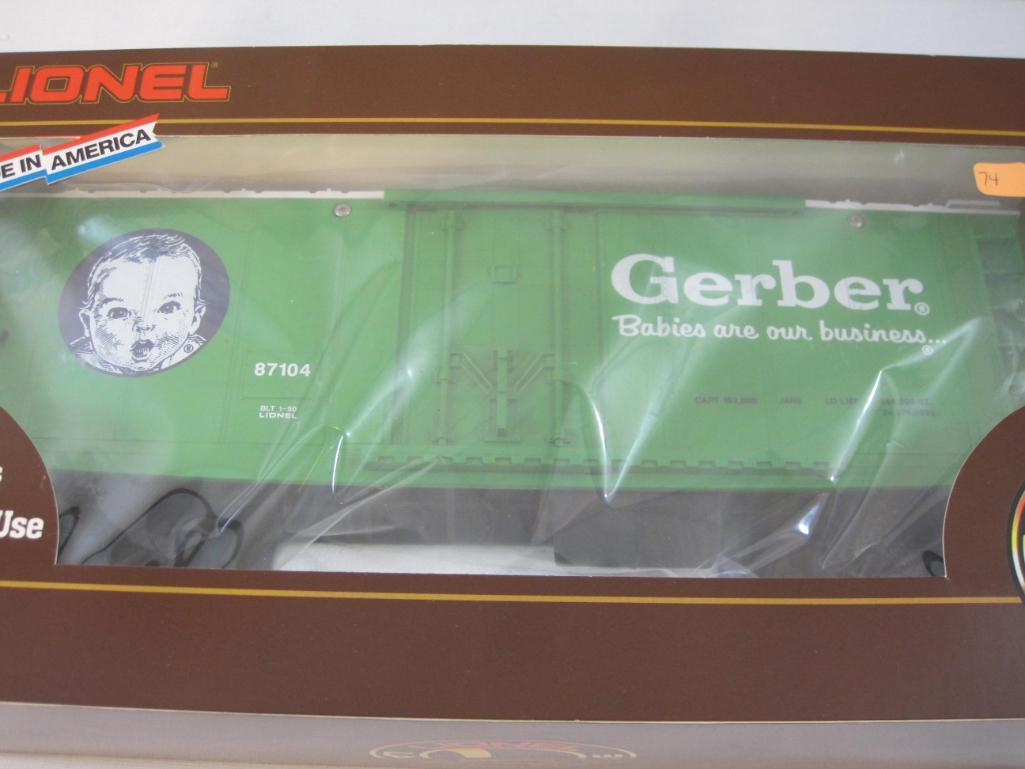 Lionel Large Scale Gerber 87104 Reefer Car, in original box, 2 lbs 11 oz