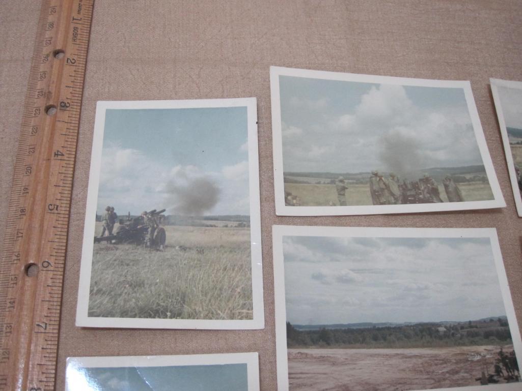 9 Color 1967 3 x 4 Photos of US Army Soldiers, Tanks and Artillery