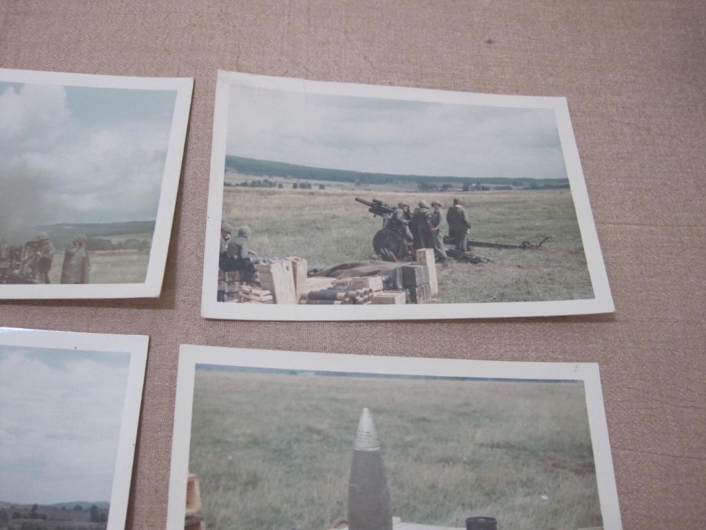 9 Color 1967 3 x 4 Photos of US Army Soldiers, Tanks and Artillery