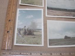 9 Color 1967 3 x 4 Photos of US Army Soldiers, Tanks and Artillery
