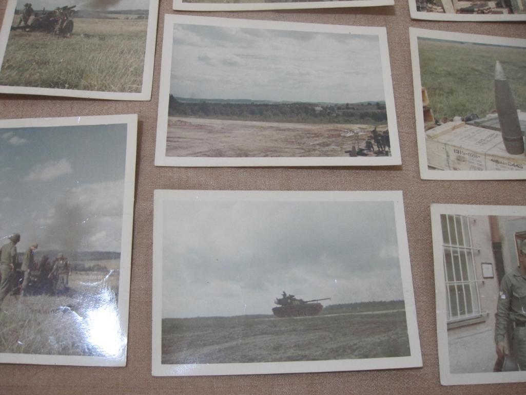 9 Color 1967 3 x 4 Photos of US Army Soldiers, Tanks and Artillery