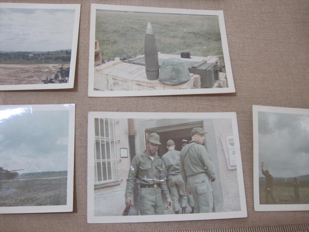 9 Color 1967 3 x 4 Photos of US Army Soldiers, Tanks and Artillery