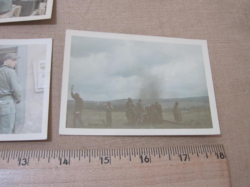 9 Color 1967 3 x 4 Photos of US Army Soldiers, Tanks and Artillery