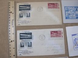 First Day Covers and Air Mail 1940s includes First Air Mail Service Boston Mass, First Jet Air Mail
