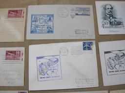 First Day Covers and Air Mail 1940s includes First Air Mail Service Boston Mass, First Jet Air Mail