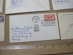 First Day Covers and Air Mail 1940s includes First Air Mail Service Boston Mass, First Jet Air Mail