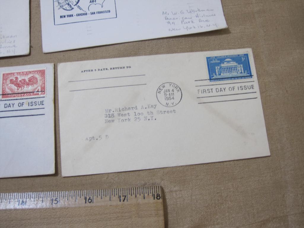 First Day Covers and Air Mail 1940s includes First Air Mail Service Boston Mass, First Jet Air Mail