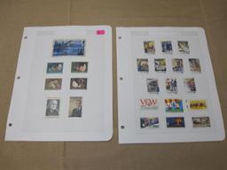 US Postage Stamps includes Block of Four 8 Cent Boston Tea Party, 8 Cent Willa Cather, 8 Cent
