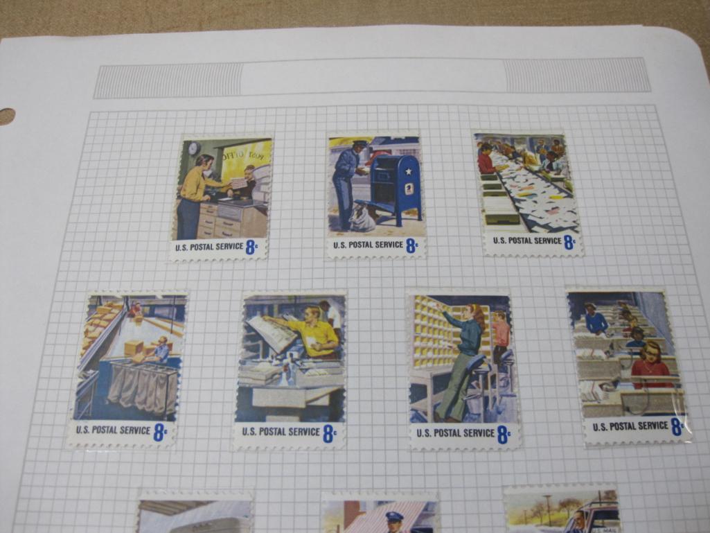 US Postage Stamps includes Block of Four 8 Cent Boston Tea Party, 8 Cent Willa Cather, 8 Cent