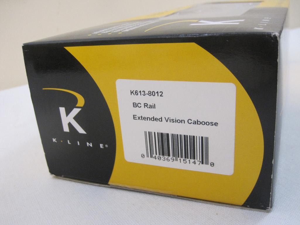 K-Line BC Rail Extended Vision Caboose K613-8012, O Scale, new in box, K-Line Electric Trains, 1 lb