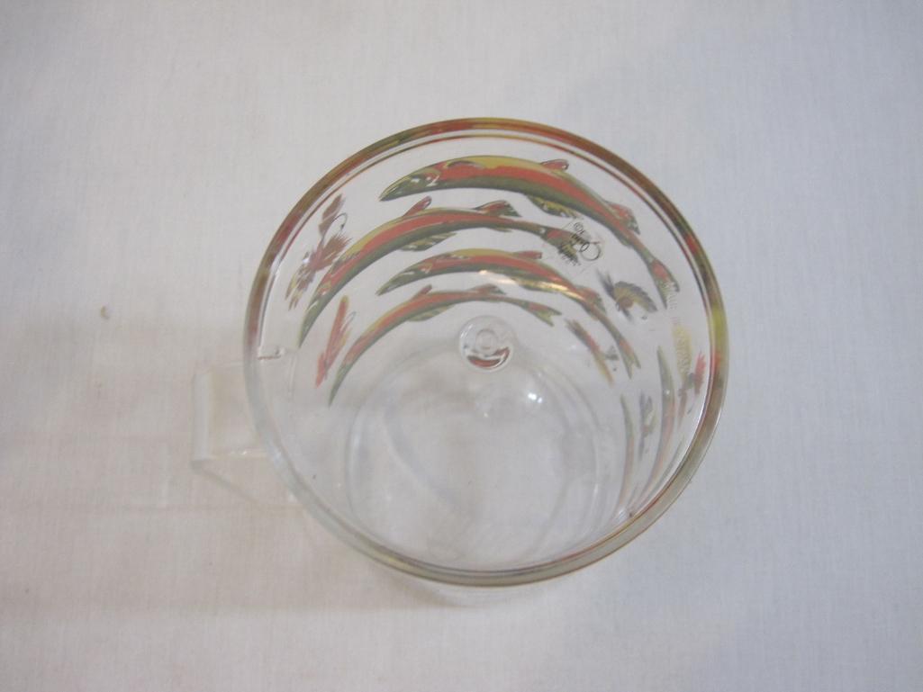 Vintage Department 56 Fishing Plastic Serving Pitcher and 8 Tumblers, 2 lbs