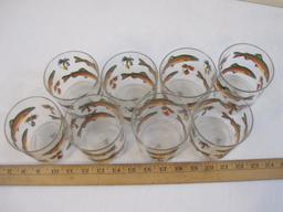 Vintage Department 56 Fishing Plastic Serving Pitcher and 8 Tumblers, 2 lbs