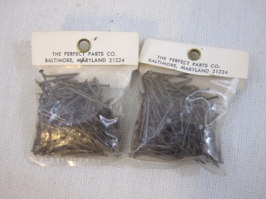 Lot of HO Scale Track Accessories including spikes, upholsterers tacks, Brass Rail Joiners and more