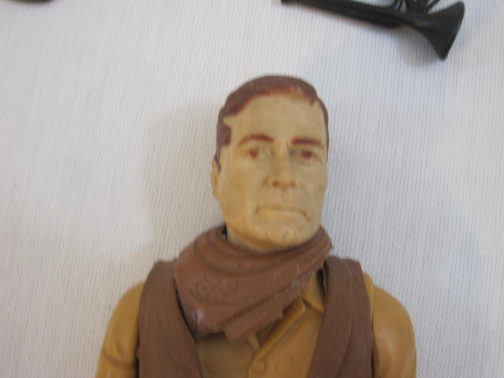 Lot of 5 Louis Marx Action Figures including General Custer, John West, Eric the Viking and more,