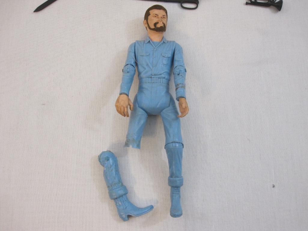 Lot of 5 Louis Marx Action Figures including General Custer, John West, Eric the Viking and more,