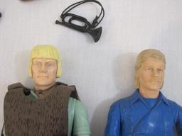 Lot of 5 Louis Marx Action Figures including General Custer, John West, Eric the Viking and more,