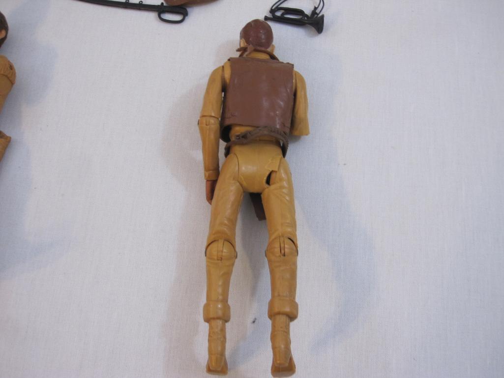 Lot of 5 Louis Marx Action Figures including General Custer, John West, Eric the Viking and more,