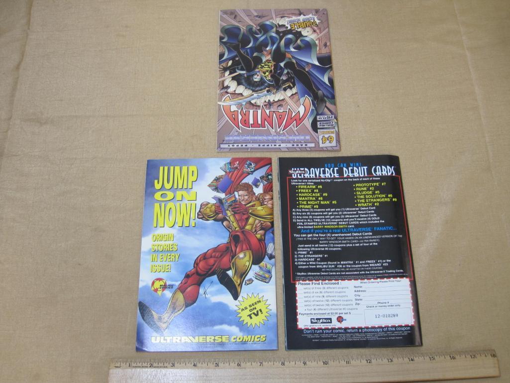 Three Malibu Comics Ultraverse includes Firearm, Break-Thru and Premiere 8oz