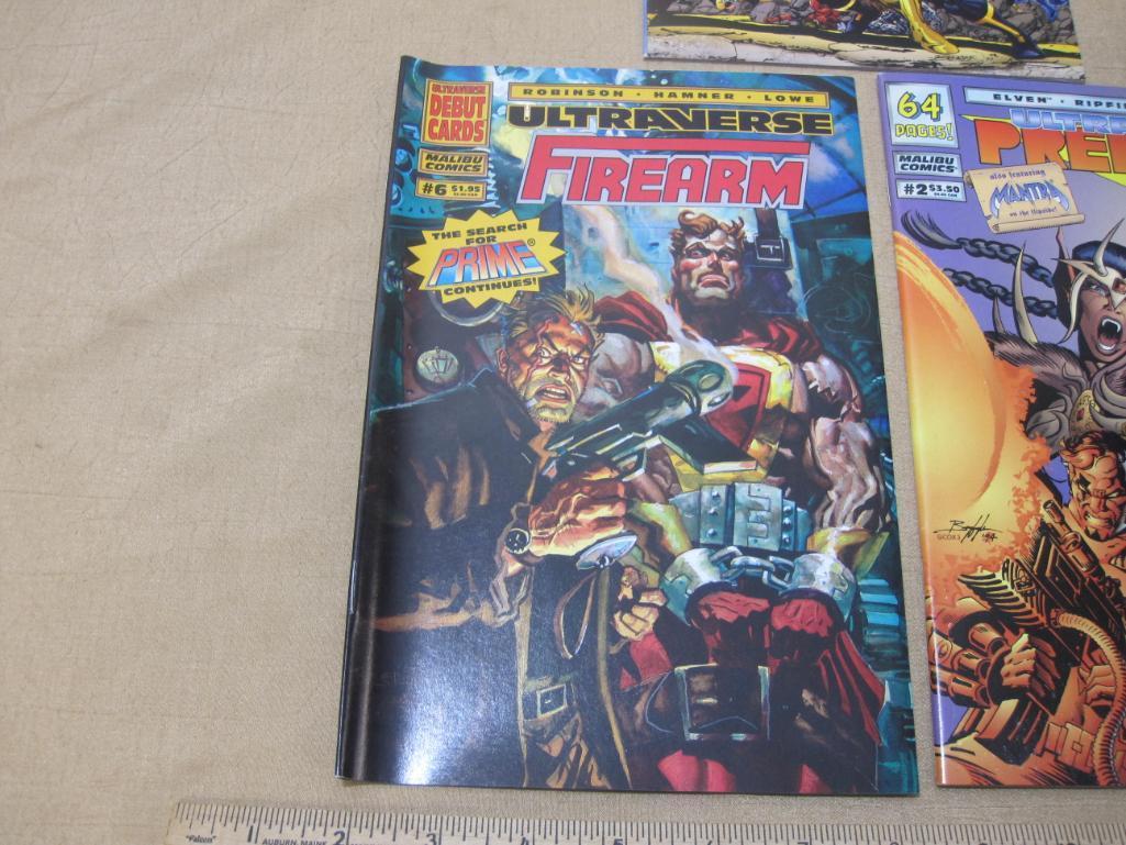 Three Malibu Comics Ultraverse includes Firearm, Break-Thru and Premiere 8oz