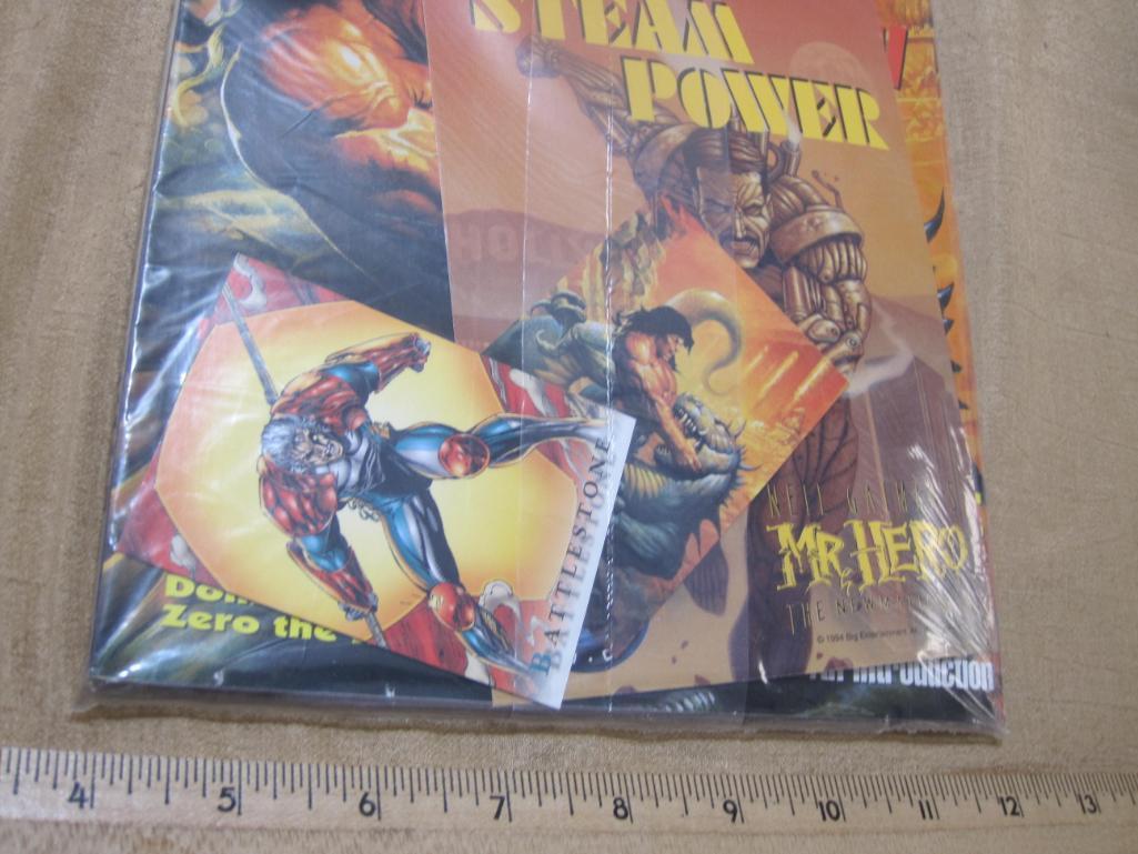 Two Sealed Comic Books Wizard No.22 and Combo Premier Collectors Issue 1990s 1lb7oz