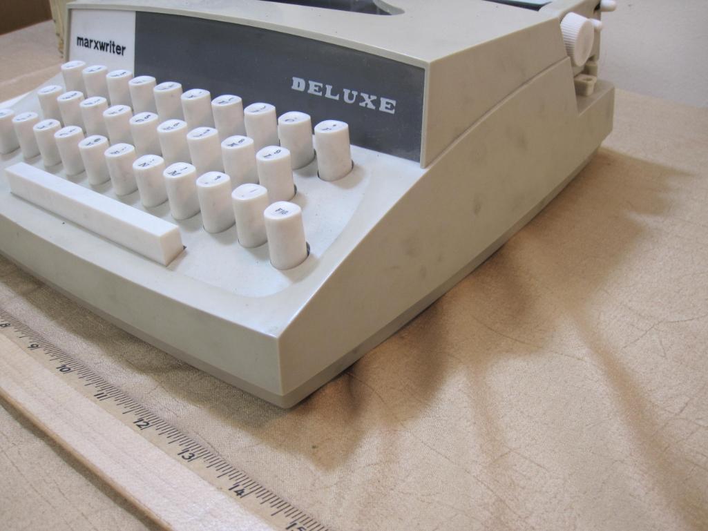 Marx Writer Deluxe Child's Typewriter J-6770 30 Keys 56 Characters with instructions box kept,