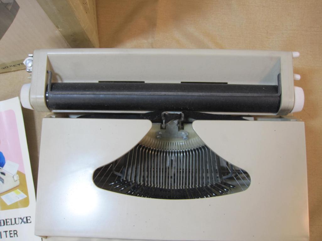 Marx Writer Deluxe Child's Typewriter J-6770 30 Keys 56 Characters with instructions box kept,
