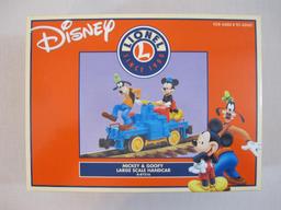 Lionel Disney Mickey & Goofy Large Scale Handcar, new in box 1lb12oz