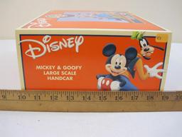Lionel Disney Mickey & Goofy Large Scale Handcar, new in box 1lb12oz