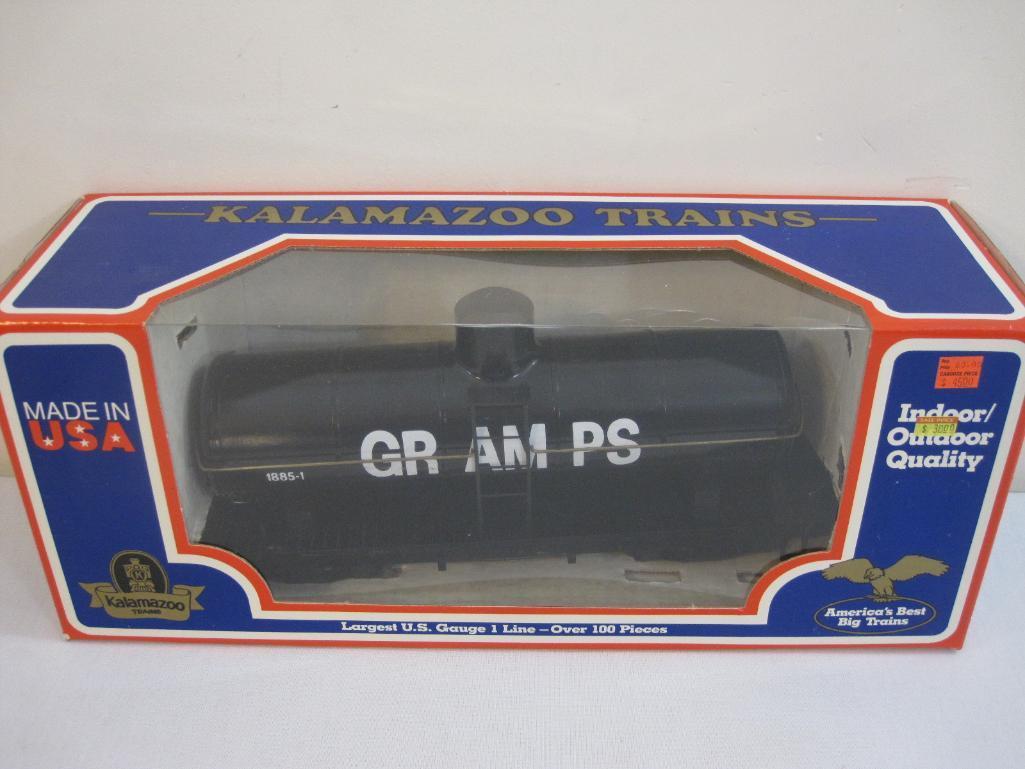 Kalamazoo Gramps Tank Car 1885-1, G Scale, in original box, Kalamazoo Toy Train Works 2lb11oz