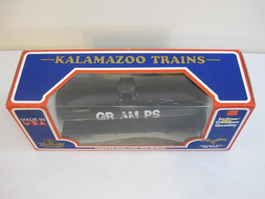 Kalamazoo Gramps Tank Car 1885-1, G Scale, in original box, Kalamazoo Toy Train Works 2lb11oz