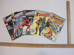 Five Daredevil Comic Books including Marvel Adventure Featuring: Daredevil No. 4 June 1976 and