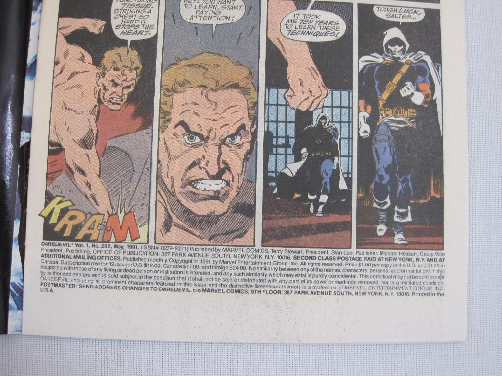 Five Daredevil Comic Books including Marvel Adventure Featuring: Daredevil No. 4 June 1976 and