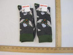 Two Pairs of NWT Exclusive Gremlins Crew Socks, sizes 10-13, 4oz